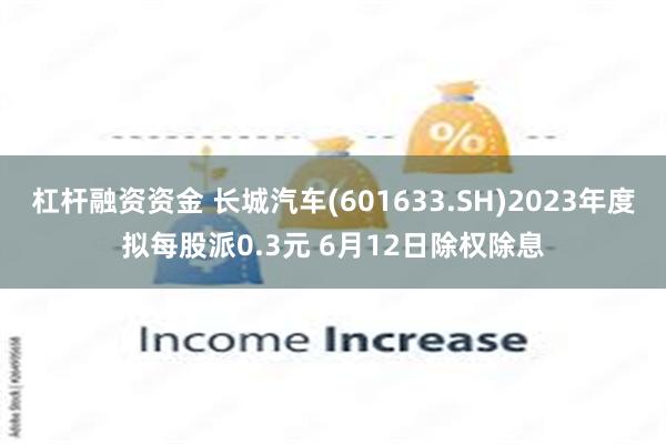 杠杆融资资金 长城汽车(601633.SH)2023年度拟每股派0.3元 6月12日除权除息